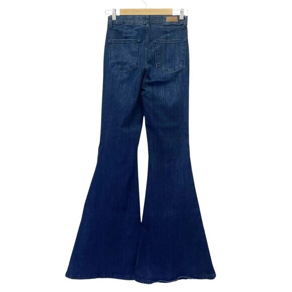 Judy Blue Pull On Super Flare Jean Dark Wash Bellbottom Jeans Womens Size 26 | 2 - Picture 3 of 12